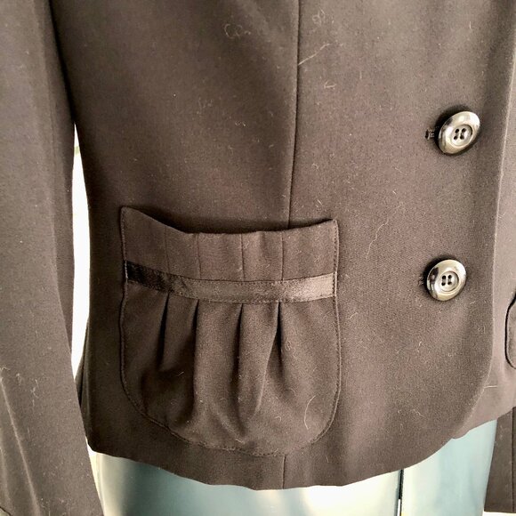 Bisou Bisou Michele Bohbot, Cropped Blazer, Black Size 8 - Picture 4 of 10